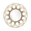 Flower Rattan Mirror Decor